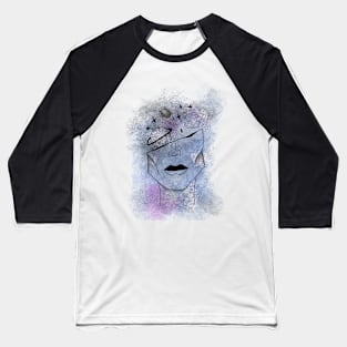 Girl with planets and space Baseball T-Shirt